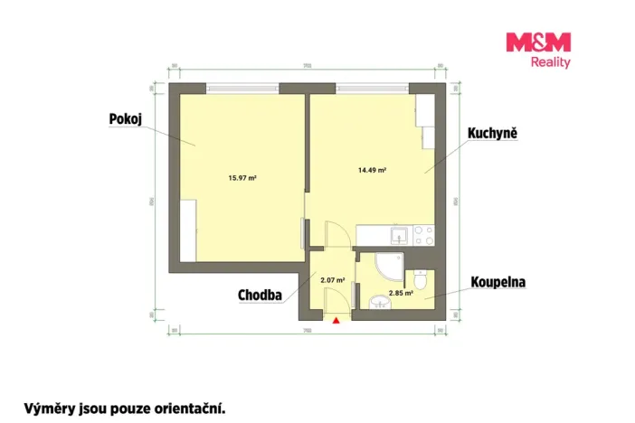 Pronájem bytu 1+1, Karlovy Vary - Rybáře, U Koupaliště, 36 m2