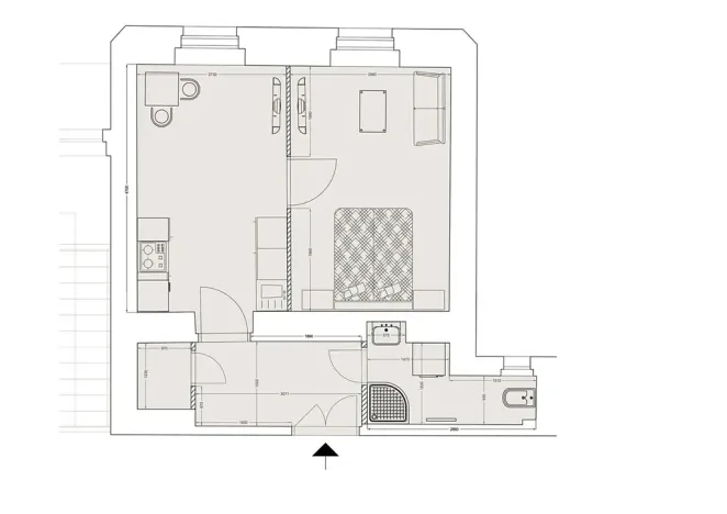 Pronájem bytu 2+kk, Praha - Nové Město, Lípová, 37 m2