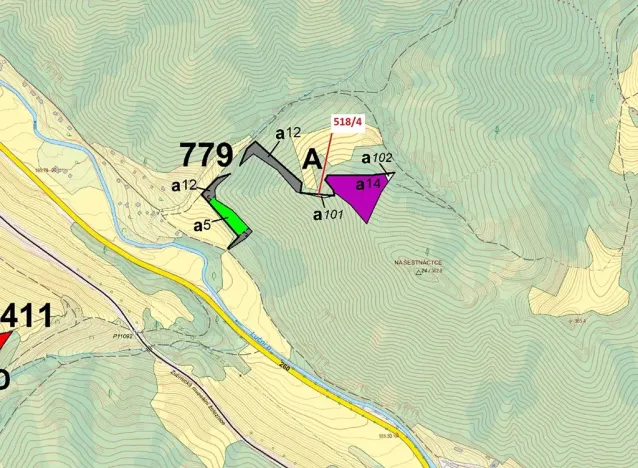 Dražba lesa, Malé Březno, 169 m2