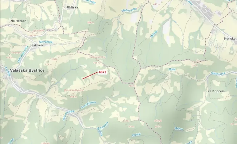 Dražba pozemku, Valašská Bystřice, 22 m2