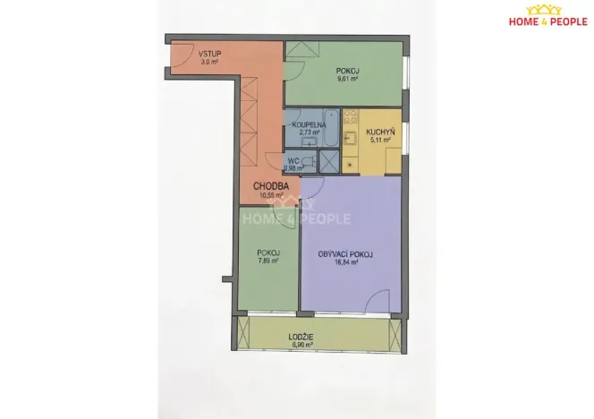Prodej bytu 3+kk, Praha - Hostivař, Tenisová, 57 m2