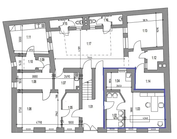 Pronájem ordinace, Brno, Kopečná, 29 m2