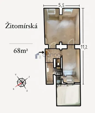 Pronájem obchodního prostoru, Praha, Žitomírská, 68 m2