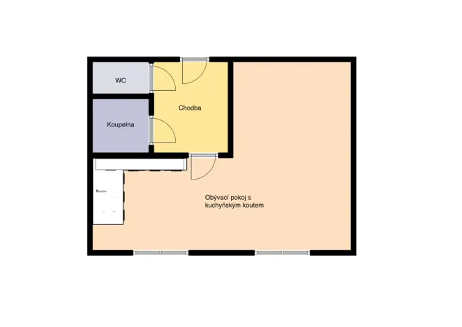 Prodej bytu 1+kk, Praha - Letňany, Třinecká, 40 m2