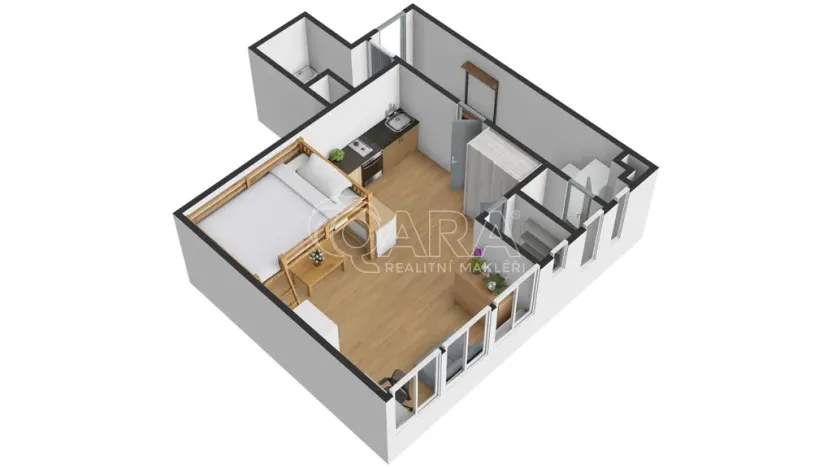 Prodej bytu 1+kk, Praha - Bubeneč, Kyjevská, 39 m2