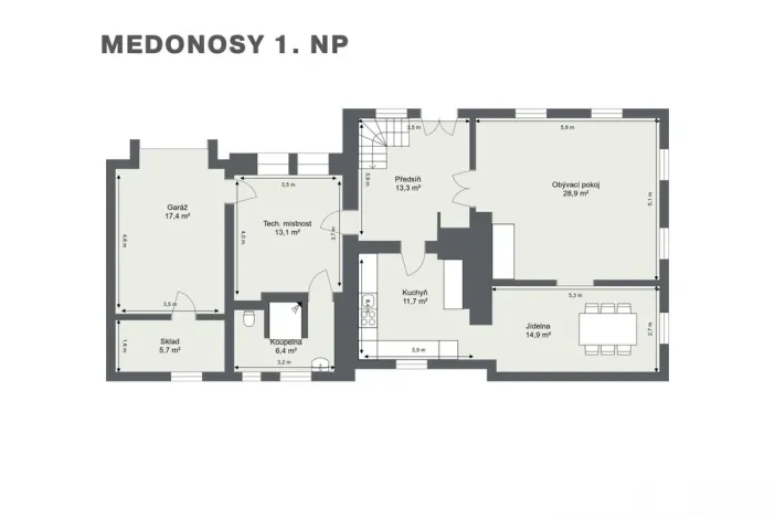 Prodej zemědělské usedlosti, Medonosy, 200 m2