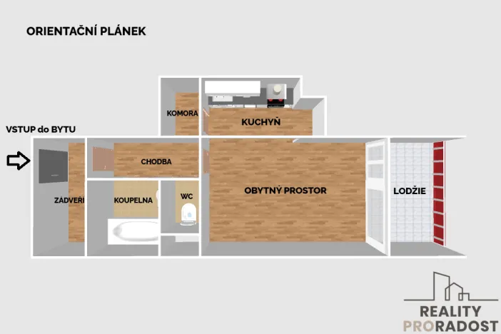 Pronájem bytu 1+kk, Olomouc, Sokolovská, 51 m2