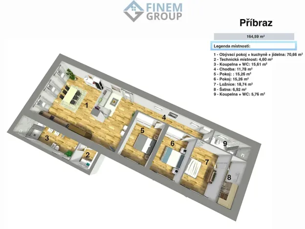 Prodej rodinného domu, Příbraz, 165 m2
