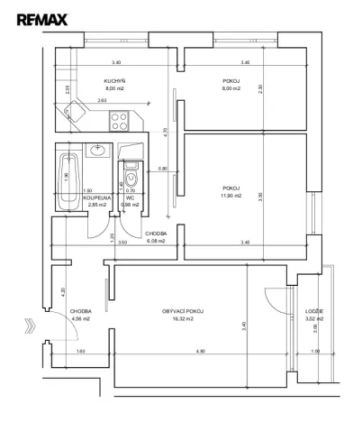 Prodej bytu 3+1, Hradec Králové - Nový Hradec Králové, Brožíkova, 65 m2