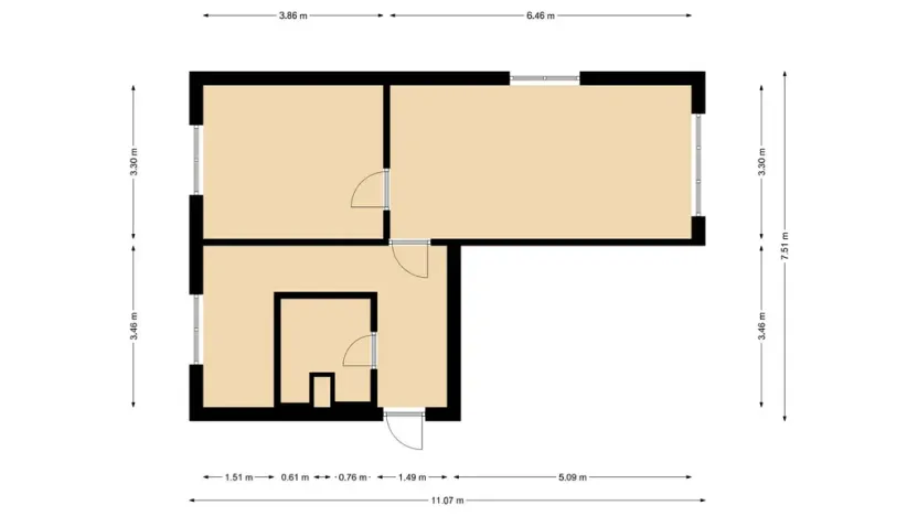 Pronájem bytu 2+1, Most, Čs. mládeže, 51 m2