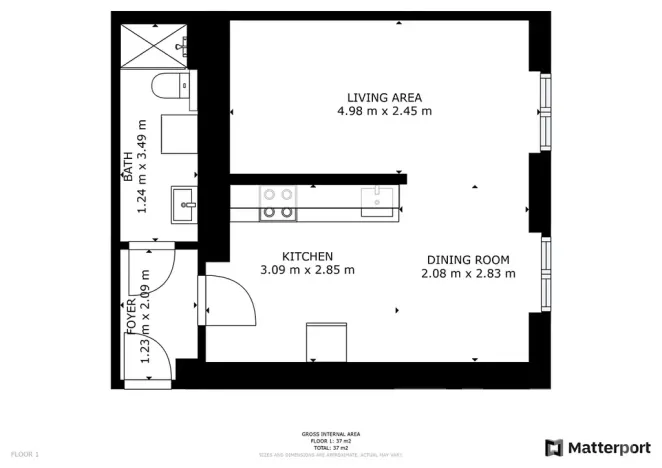 Pronájem bytu 1+kk, Praha - Libeň, Františka Kadlece, 33 m2