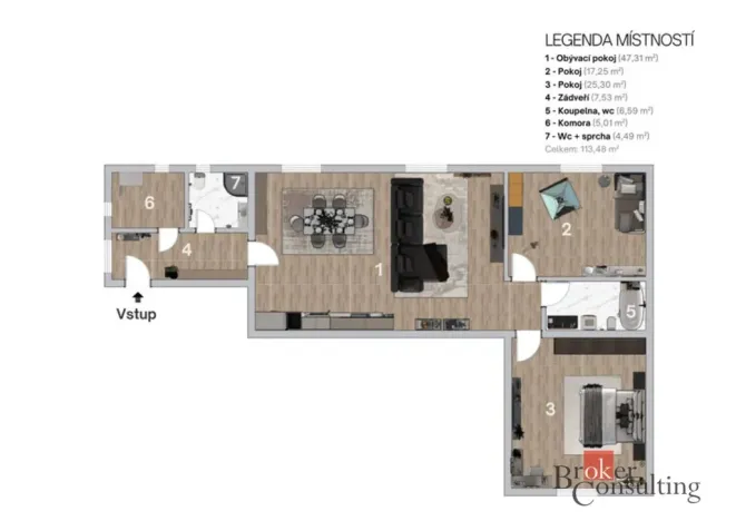Prodej bytu 3+kk, Ostrava - Slezská Ostrava, Na Jánské, 113 m2