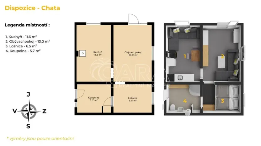 Prodej chaty, Nový Jáchymov, Kunova, 37 m2