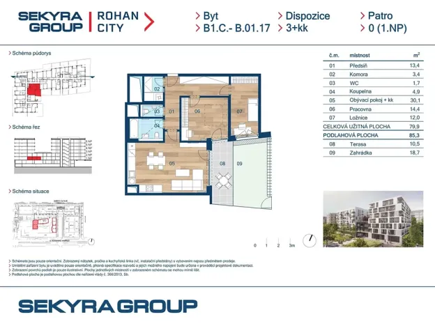 Prodej bytu 3+kk, Praha - Karlín, Sokolova, 80 m2