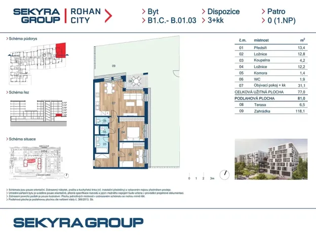 Prodej bytu 3+kk, Praha - Karlín, Sokolova, 77 m2