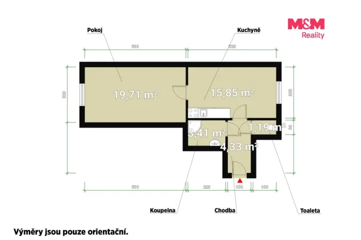 Pronájem bytu 2+kk, Plzeň - Východní Předměstí, Slovanská, 45 m2