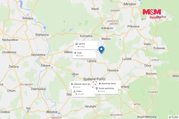 Prodej pozemku pro bydlení, Spálené Poříčí - Lipnice, 3487 m2