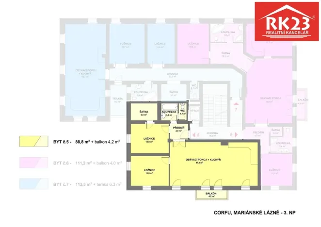 Prodej bytu 3+kk, Mariánské Lázně, Lesní, 89 m2