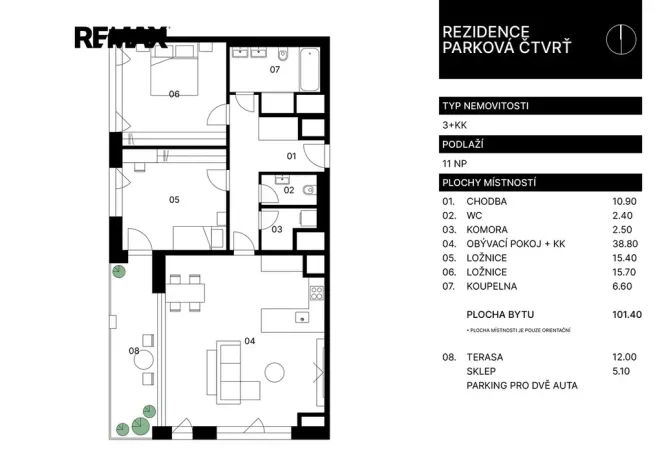 Prodej bytu 3+kk, Praha - Žižkov, Šrámkové, 101 m2