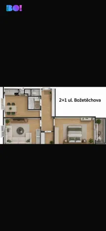 Prodej bytu 2+1, Brno, Božetěchova, 64 m2