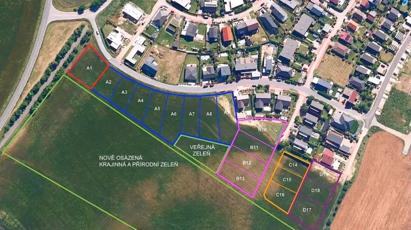 Prodej pozemku pro bydlení, Hrušovany u Brna, Pod Střediskem, 1230 m2