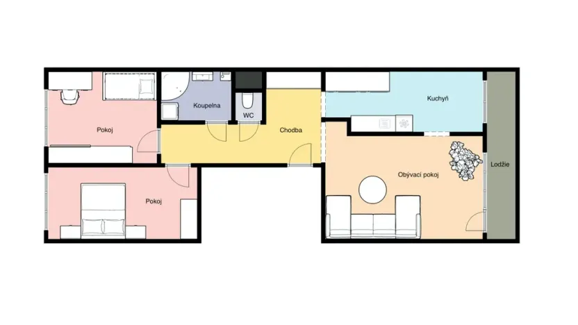 Pronájem bytu 3+1, Praha - Stodůlky, Přecechtělova, 84 m2