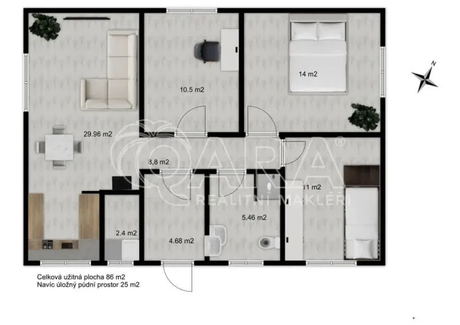 Prodej rodinného domu, Vojkovice, 86 m2