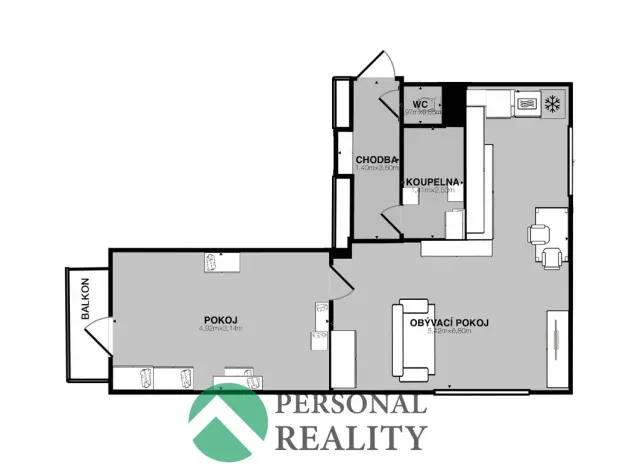 Prodej bytu 2+kk, Beroun - Beroun-Město, Josefa Hory, 51 m2