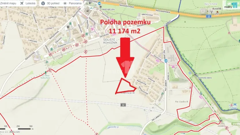 Prodej pole, Květnice, Slunečnicová, 11174 m2