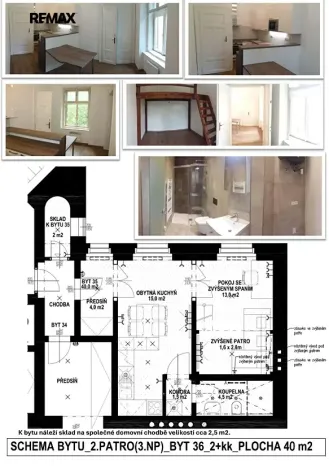 Pronájem bytu 2+kk, Praha - Smíchov, Staropramenná, 40 m2