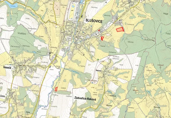 Prodej pole, Slušovice, 40179 m2