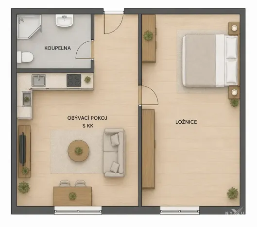 Prodej bytu 2+kk, Praha - Kamýk, Rabyňská, 39 m2
