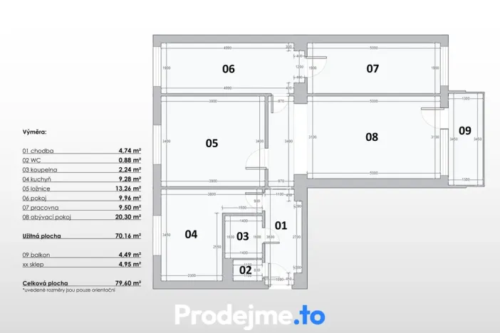Prodej bytu 4+1, Žďár nad Sázavou, Wolkerova, 70 m2
