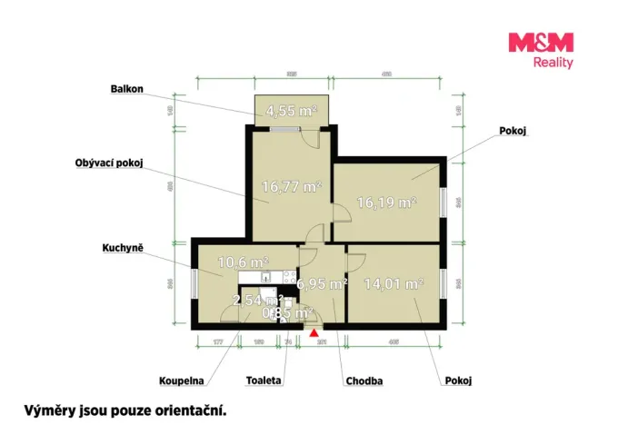 Pronájem bytu 3+1, Plzeň - Skvrňany, Lábkova, 65 m2