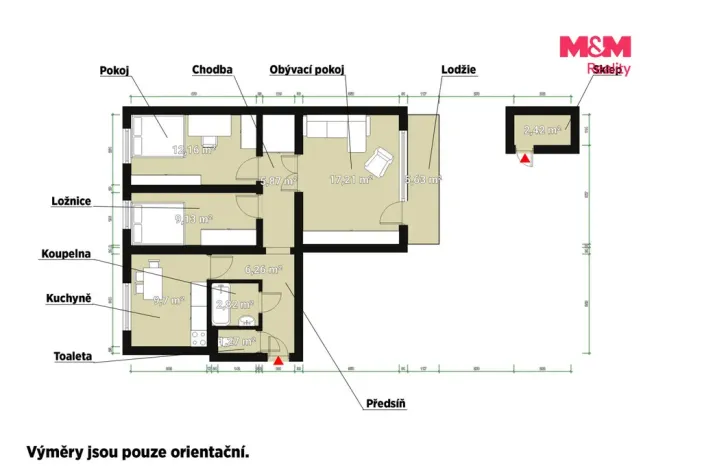 Prodej bytu 3+1, Železná Ruda, U Řezné, 70 m2