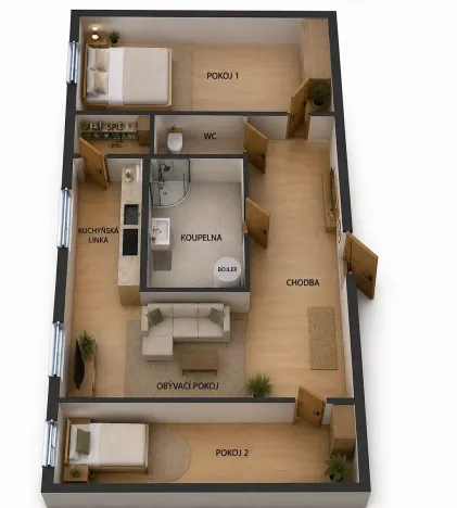 Prodej bytu 3+kk, Vysoké Mýto, Šnakov, 70 m2