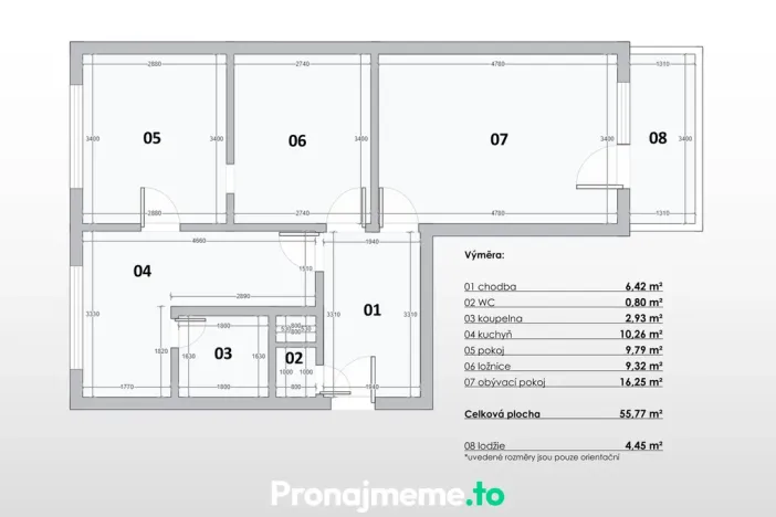 Pronájem bytu 3+1, Znojmo, Dukelských bojovníků, 56 m2