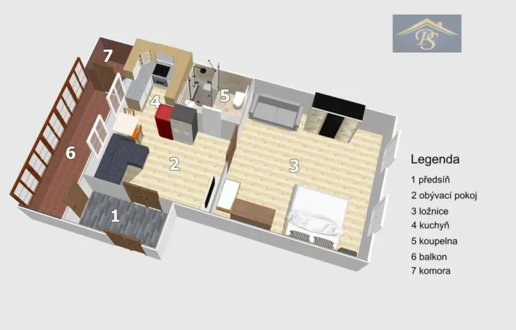Pronájem bytu 2+kk, Roudnice nad Labem, Špindlerova třída, 57 m2