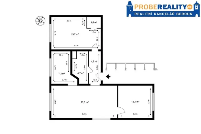 Prodej bytu 3+1, Beroun, Košťálkova, 71 m2