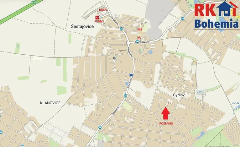 Prodej pozemku pro bydlení, Šestajovice, U Pole, 1576 m2