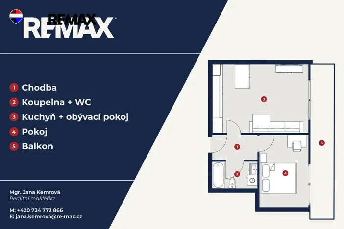 Prodej bytu 2+kk, Hostivice, Žitná, 46 m2