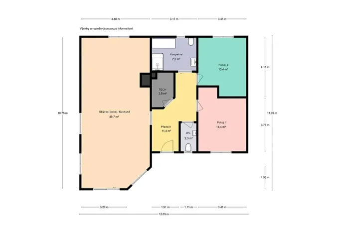 Prodej rodinného domu, Týnec nad Sázavou, 89 m2