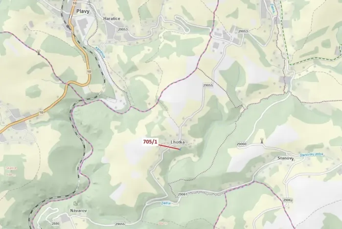 Dražba louky, Zlatá Olešnice, 438 m2