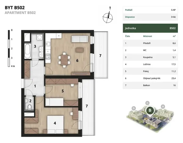 Prodej bytu 3+kk, Praha, 72 m2