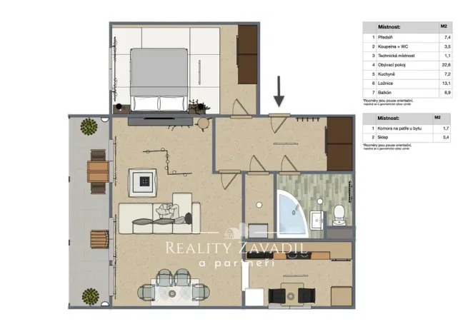 Pronájem bytu 2+1, Praha - Lhotka, U lesa, 60 m2