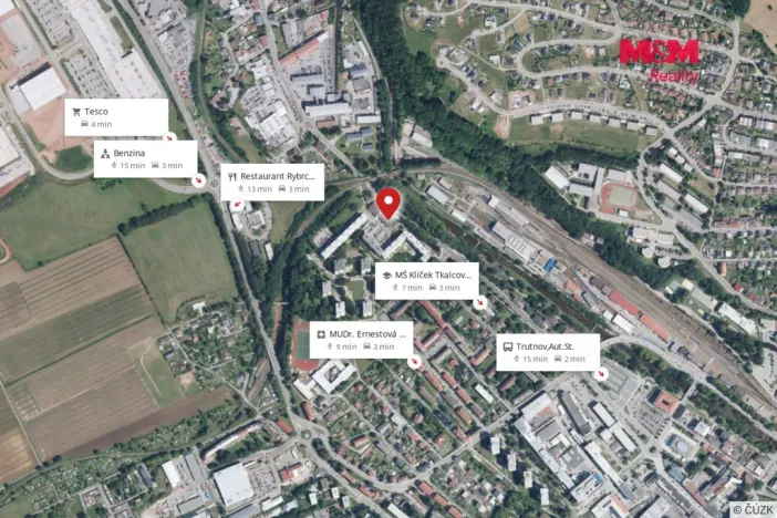 Pronájem bytu 2+kk, Trutnov - Střední Předměstí, Horská, 45 m2