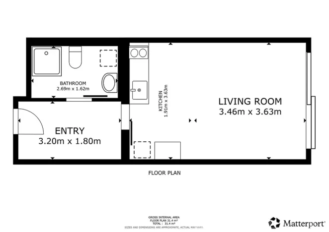 Pronájem bytu 1+kk, Praha - Libeň, Kurta Konráda, 33 m2