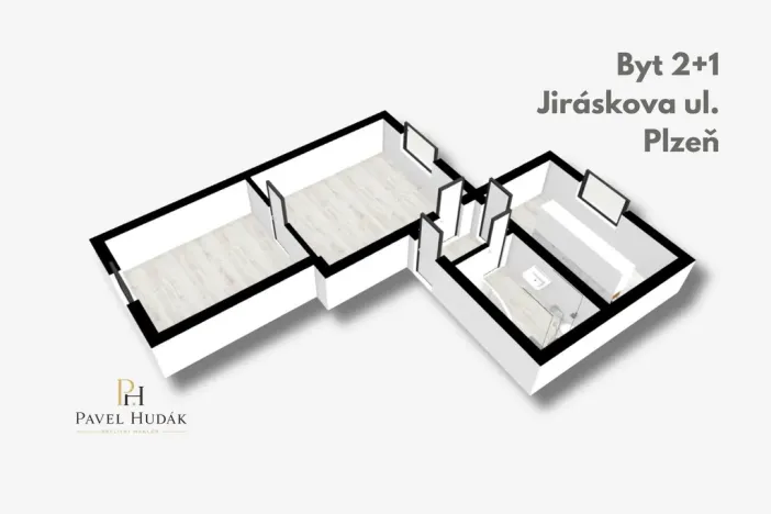 Pronájem bytu 2+1, Plzeň - Božkov, Jiráskova, 44 m2