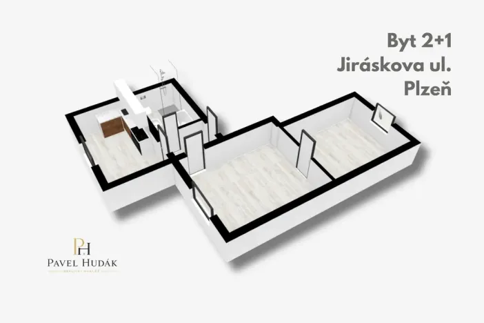 Pronájem bytu 2+1, Plzeň - Božkov, Jiráskova, 44 m2