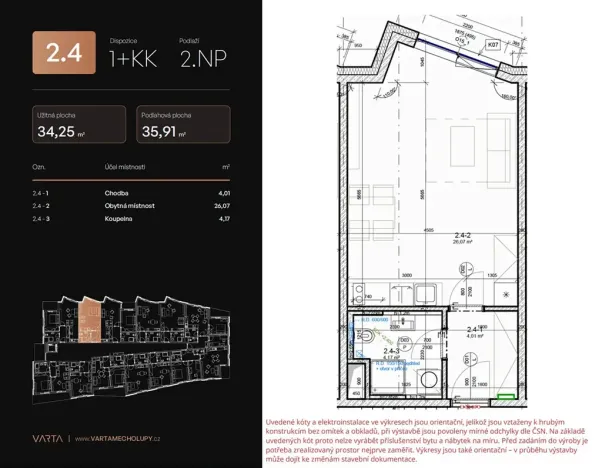 Pronájem bytu 1+kk, Praha, Milánská, 35 m2